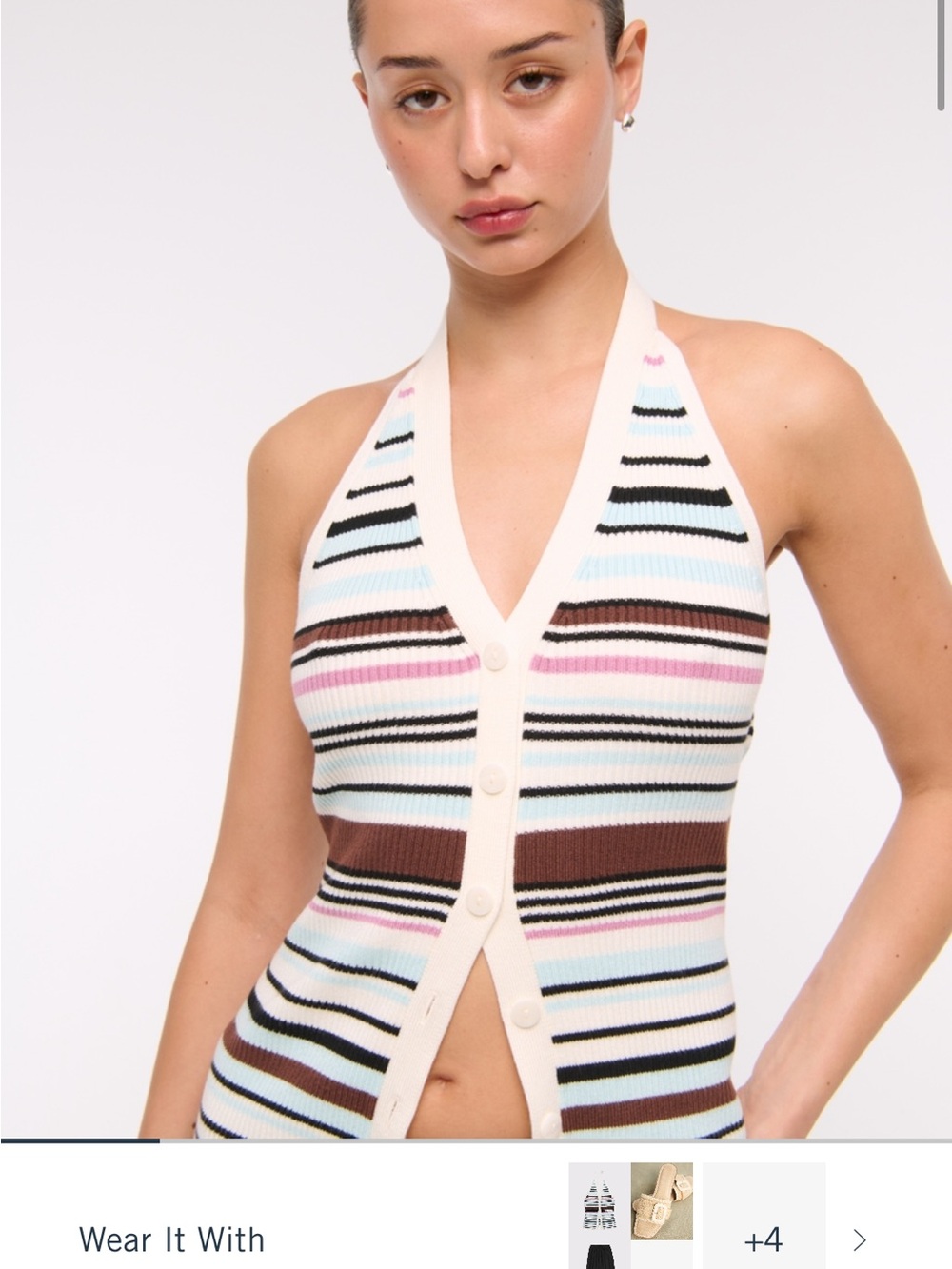 Abercrombie Ribbed Halter Sweater Vest